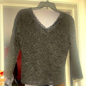 Black lace blouse